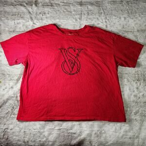 Victoria's Secret Red Holiday Cotton Sleep Tee Shirt Size XL